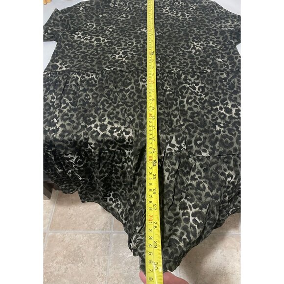 Style & Co Women's Leopard Print Tunic Button-Down Long Sleeve Shirt L - Picture 6 of 16